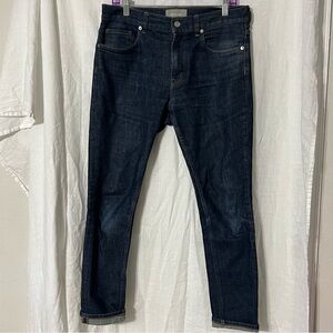 Everlane Men’s Size 32x30 Jeans Skinny Dark Blue Denim Stretch Cotton Ca…